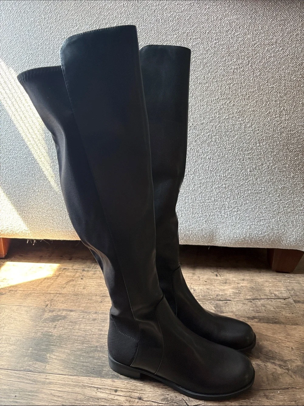 Unisa Black Over-the-Knee Leather Boots